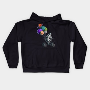 Astronaut Bicycle Kids Hoodie